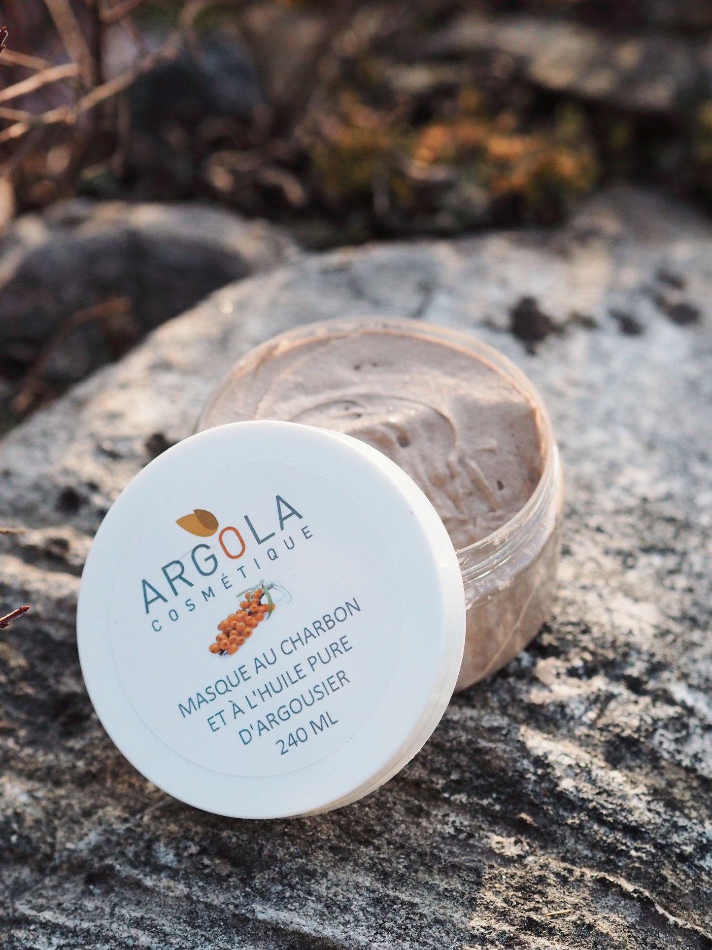 Masque au charbon et à l'huile d'argousier