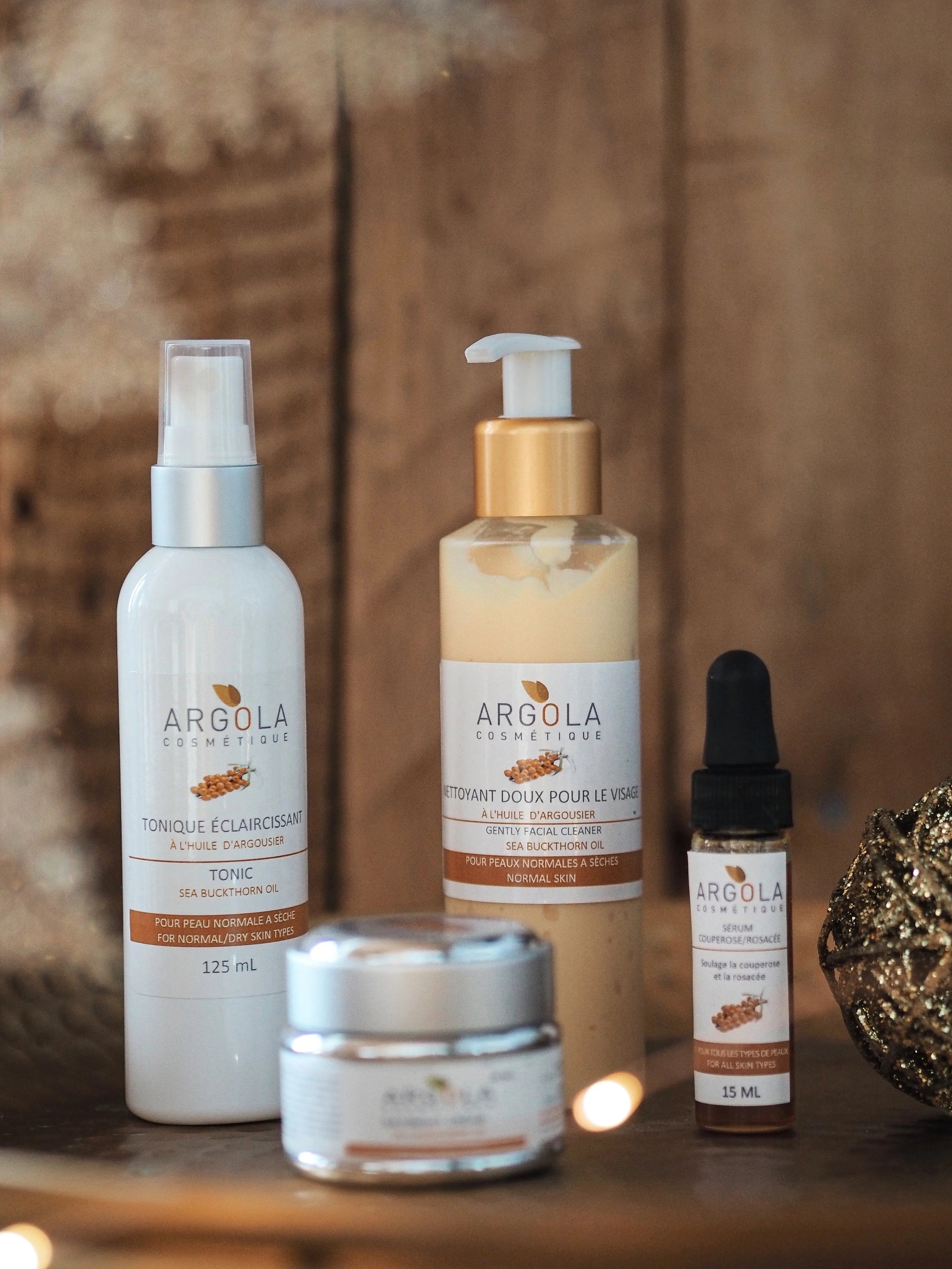 Soins naturels pour couperose et rosacée à l'huile d'argousier - Argola Cosmétique