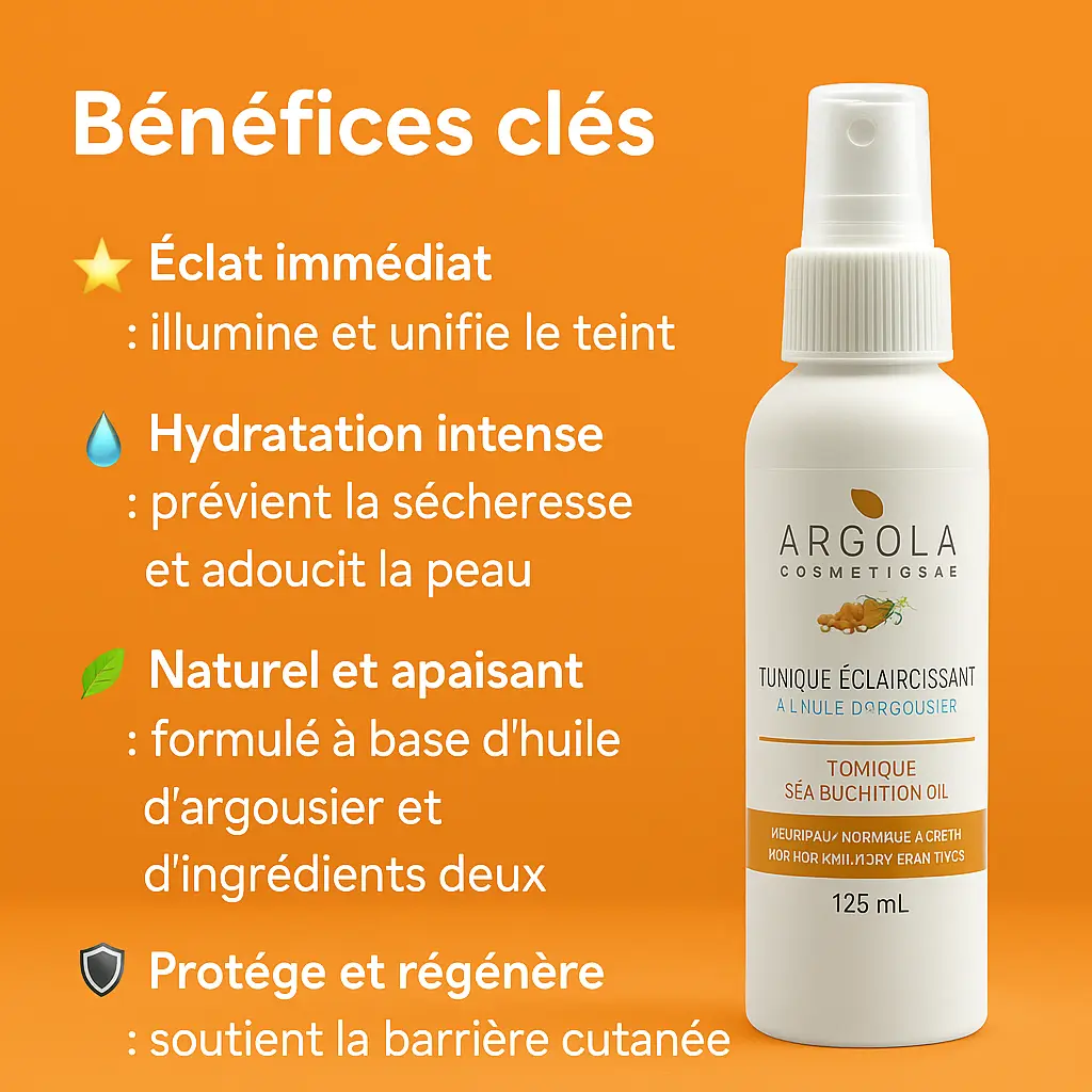 Tonique éclaircissant Argola Cosmétique