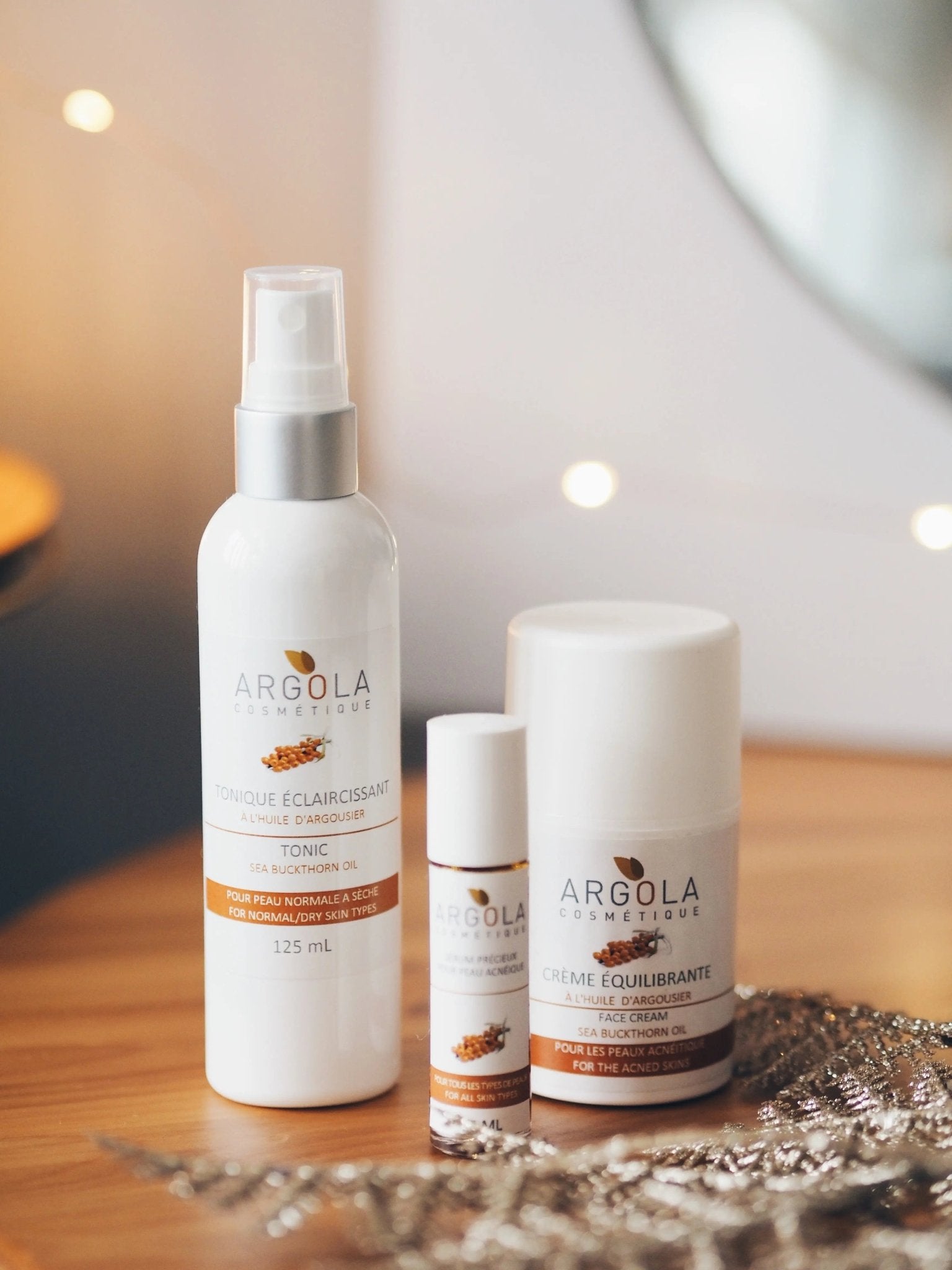 Trio acné complet (nettoyant + sérum + crème) - Argola Cosmétique