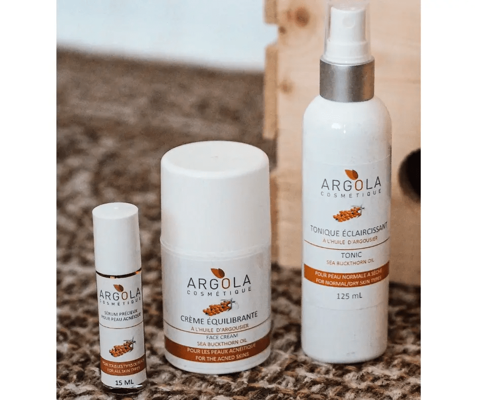 Trio acné complet (nettoyant + sérum + crème) - Argola Cosmétique